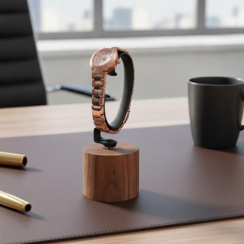 1PCS Wooden C-Shaped Watch Hol - Jewelry And Watches Inc recension och pris