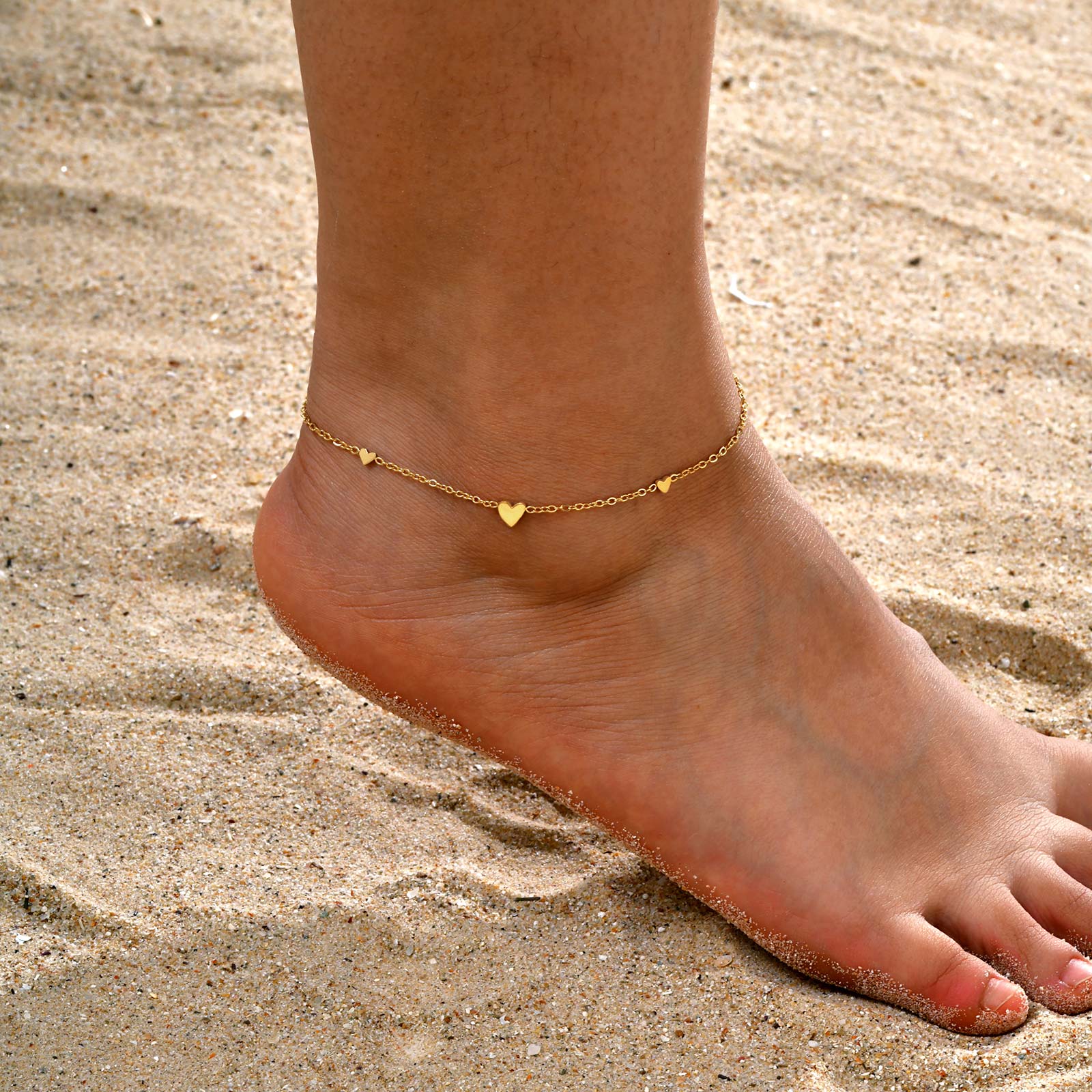 Stainless Steel Heart Anklets  - Jc Jewelry & Watches Photos recension och pris