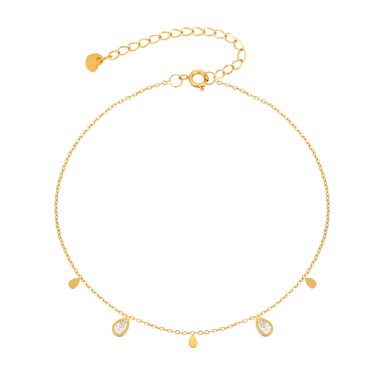 Dainty Water Drop Zircon Ankle - Jc Jewelry & Watches Photos recension och pris